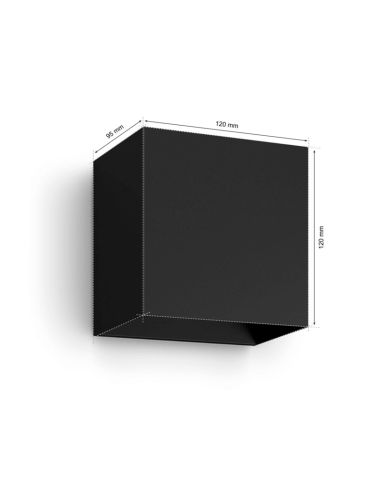 Aplique pared LED exterior Resonate Downward negro medidas producto