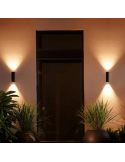 Aplique pared LED inteligente Appear negro Philips Hue en el exterior