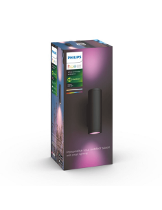 Aplique pared LED inteligente Appear negro Philips Hue | LeonLeds 2