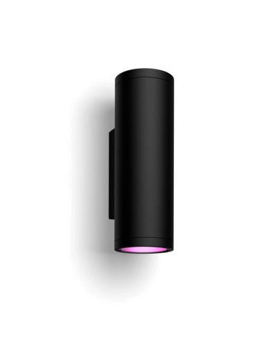 Aplique pared LED inteligente Appear negro Philips Hue | LeonLeds