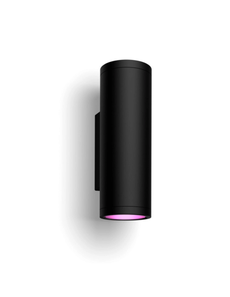 Aplique pared LED inteligente Appear negro Philips Hue | LeonLeds