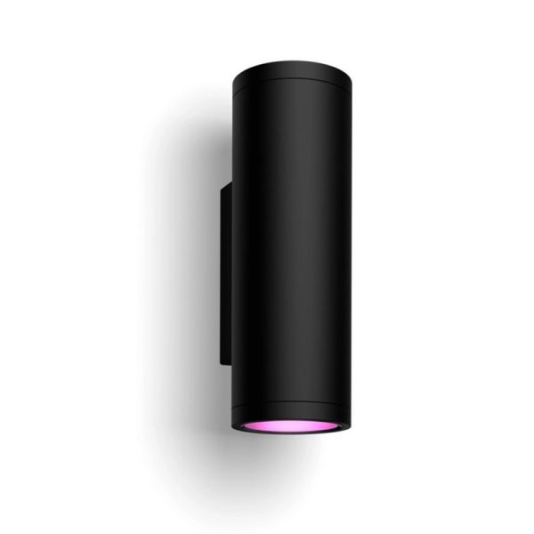 Aplique pared LED inteligente Appear negro Philips Hue | LeonLeds
