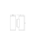 Aplique pared LED inteligente Appear negro Philips Hue medidas producto