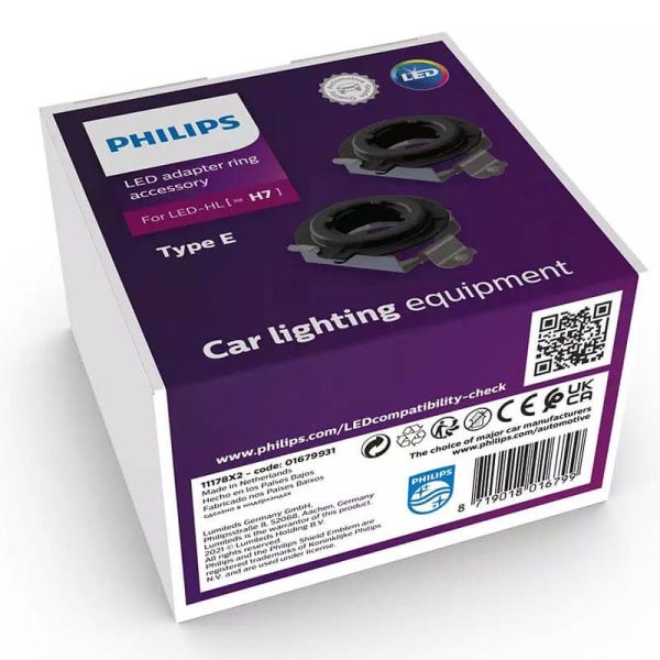 Adaptateur Prise pour Ampoules LED H7 HL Philips Type E LUM11184X2 Philips | leonleds