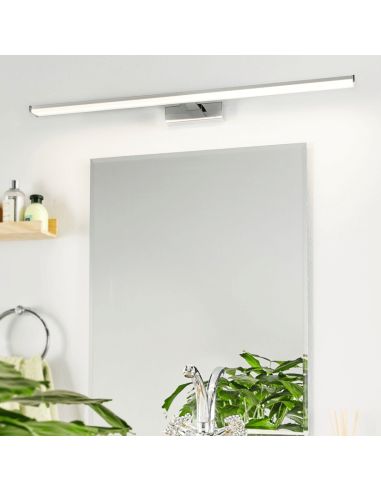 Aplique LED cromado para espelho de banheiro IP44 Pandella 1 Eglo 78cm Ambiente| leonleds