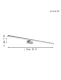 Applique murale LED chromée pour miroir de salle de bain IP44 Pandella 1 Eglo 78cm Ambiente| leonleds