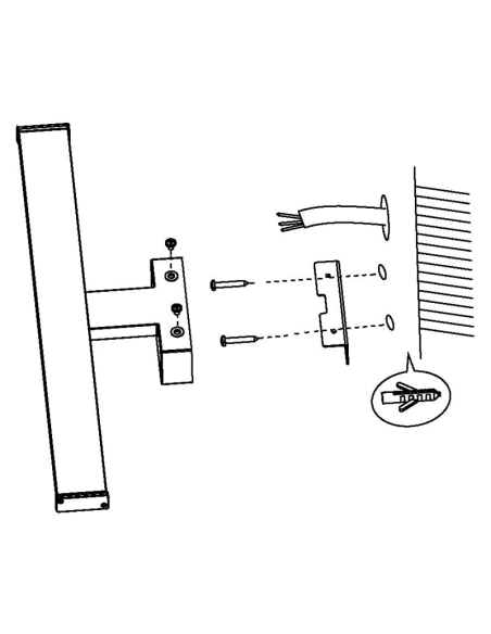 Comment installer l'applique murale LED Chrome pour miroir de salle de bain Pandella 1 Eglo | Éclairage LeonLeds