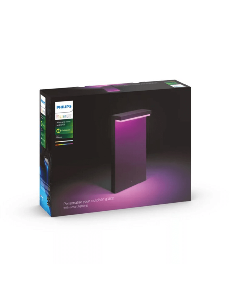 Baliza LED exterior inteligente Nyro negro 13,5W Philips Hue caja producto