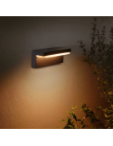 Aplique de pared LED exterior inteligente Nyro negro 13,5W en exterior