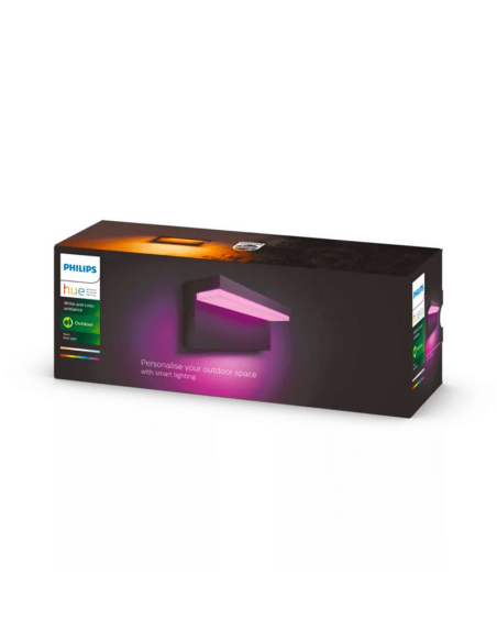 Aplique de pared LED exterior inteligente Nyro negro 13,5W caja producto