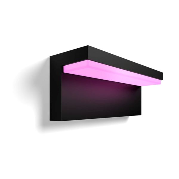 Aplique de pared LED exterior inteligente Nyro negro 13,5W | LeonLeds