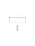 Aplique de pared LED exterior inteligente Nyro negro 13,5W medidas producto