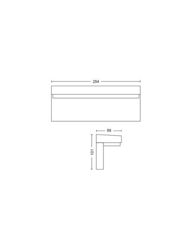 Aplique de pared LED exterior inteligente Nyro negro 13,5W medidas producto