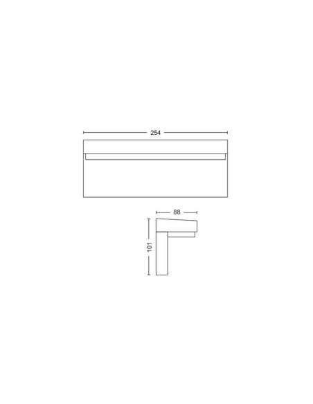 Aplique de pared LED exterior inteligente Nyro negro 13,5W medidas producto