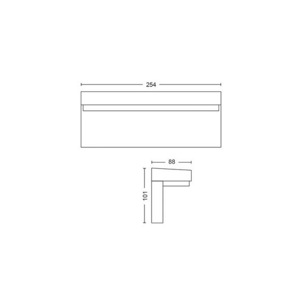 Aplique de pared LED exterior inteligente Nyro negro 13,5W medidas producto