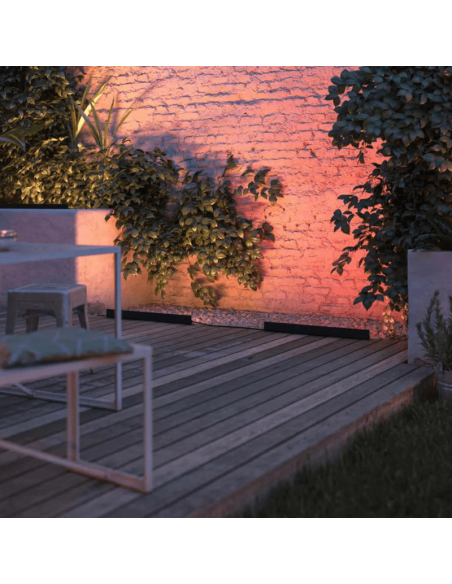 Spot LED extérieur linéaire intelligent Amarant noir 20W