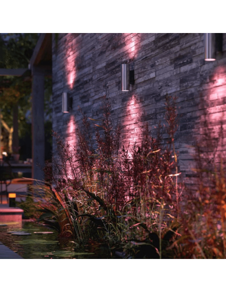 Aplique de pared LED exterior inteligente Appear aluminio luz encendida exterior