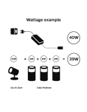 Fuente alimentación 40W exterior cable IP67 Hue Accesorios ejemplo de conexión