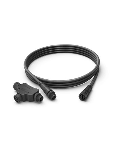 Extensión de cable para exteriores Alargador 2,5 m Pieza T | LeonLeds