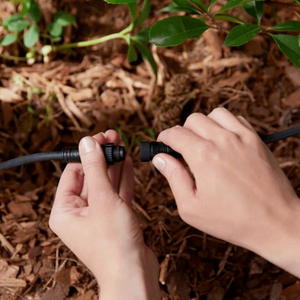 Extensión de cable para exteriores Alargador 2,5 m Pieza T en el exterior