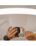 Ventilador de techo LED potente y silencioso Blanco Nepal Mantra Montaje| LeonLeds