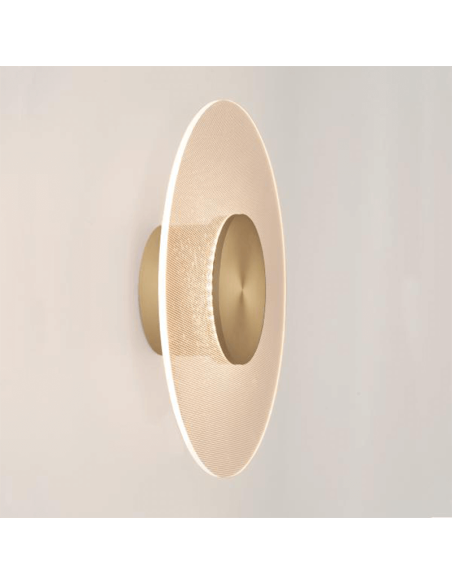 Aplique de Pared LED Venus oro pequeño 9W 3000K en pared