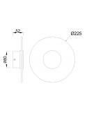 Aplique de Pared LED Venus oro pequeño 9W 3000K medida