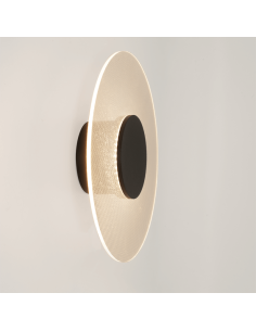 Aplique de Pared LED Venus negro-dorado pequeño 9W 3000K 2