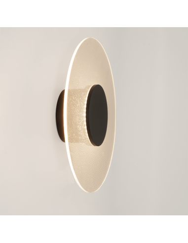 Aplique de Pared LED Venus negro-dorado pequeño 9W 3000K en pared