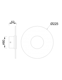 Aplique de Pared LED Venus blanco-dorado pequeño 9W 3000K 2