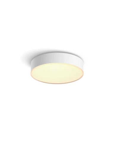 Lámpara de techo LED inteligente pequeña blanca Enrave | LeonLeds