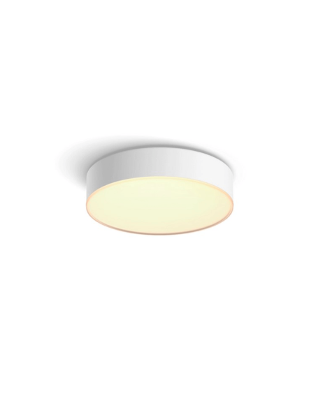 Lámpara de techo LED inteligente pequeña blanca Enrave | LeonLeds