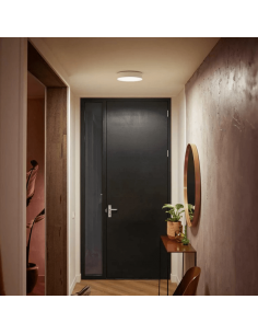 Lámpara de techo LED inteligente pequeña blanca Enrave | LeonLeds 2