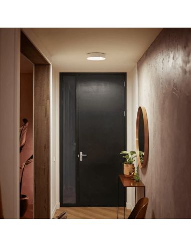 Petit plafonnier LED intelligent blanc Enrave photo d'ambiance