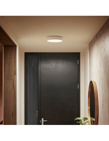 Petit Plafonnier LED Intelligent Blanc Enrave Présentation Exemple