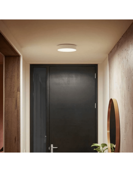 Petit Plafonnier LED Intelligent Blanc Enrave Présentation Exemple