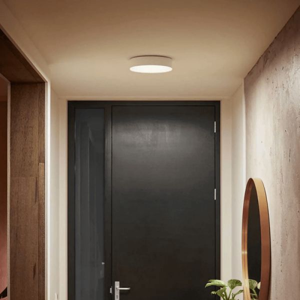 Petit Plafonnier LED Intelligent Blanc Enrave Présentation Exemple