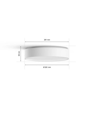 Pequena luz de teto branca inteligente LED Dimensões do produto Enrave