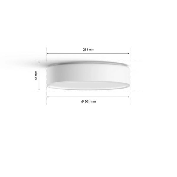Pequena luz de teto branca inteligente LED Dimensões do produto Enrave