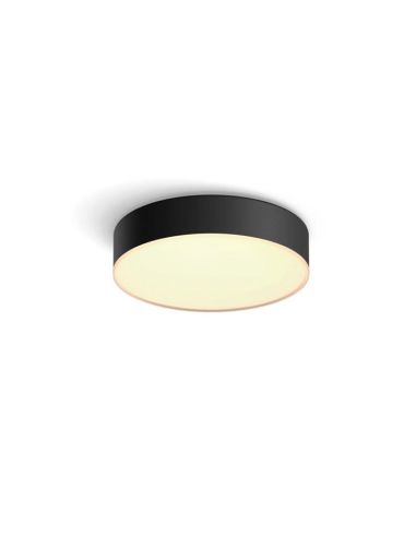 Lámpara de techo LED inteligente pequeña negra Enrave | LeonLeds