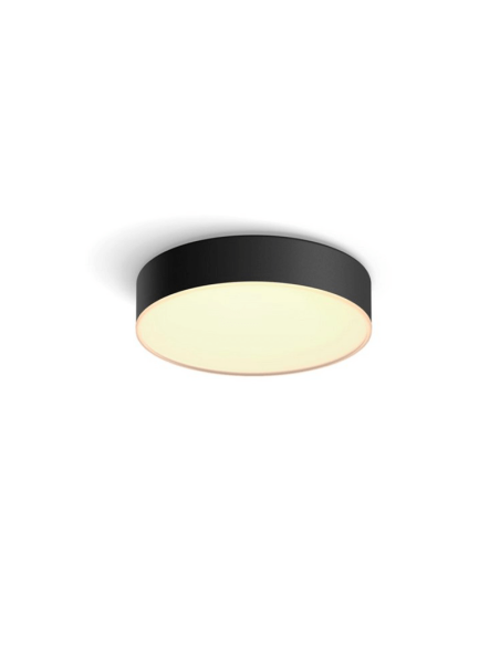 Lámpara de techo LED inteligente pequeña negra Enrave | LeonLeds