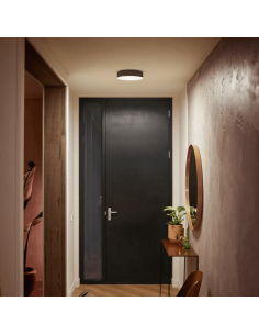 Petit Plafonnier LED Intelligent Noir Enrave | leonleds 2