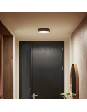 Lámpara de techo LED inteligente pequeña negra Enrave | LeonLeds