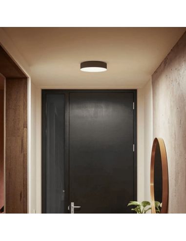 Lámpara de techo LED inteligente pequeña negra Enrave | LeonLeds