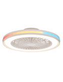Ventilador con luz LED multicolor Gamer blanco grande