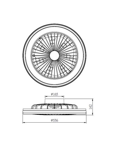 Grand ventilateur Gamer blanc avec mesures lumineuses LED multicolores