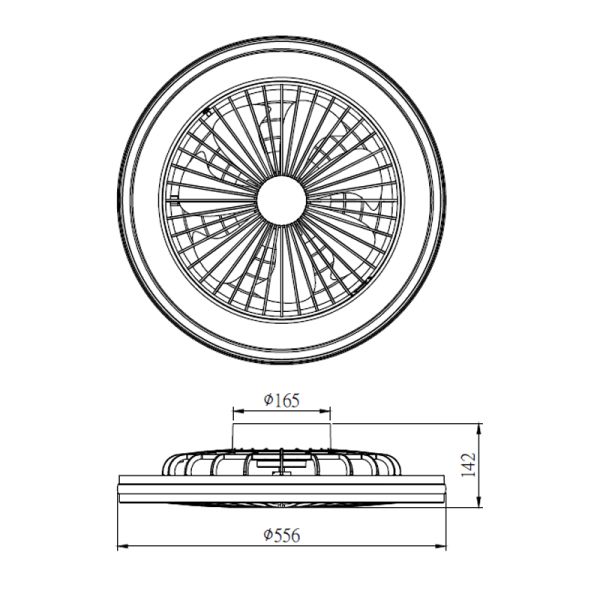 Ventilador con luz LED multicolor Gamer blanco grande medidas