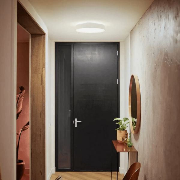 Plafón techo LED inteligente mediano Enrave blanco foto ambiente