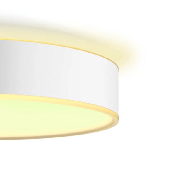 Plafón techo LED inteligente mediano Enrave blanco encendido