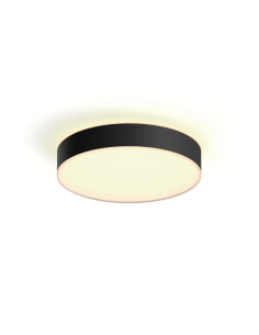 Plafón techo LED inteligente mediano Enrave negro | LeonLeds